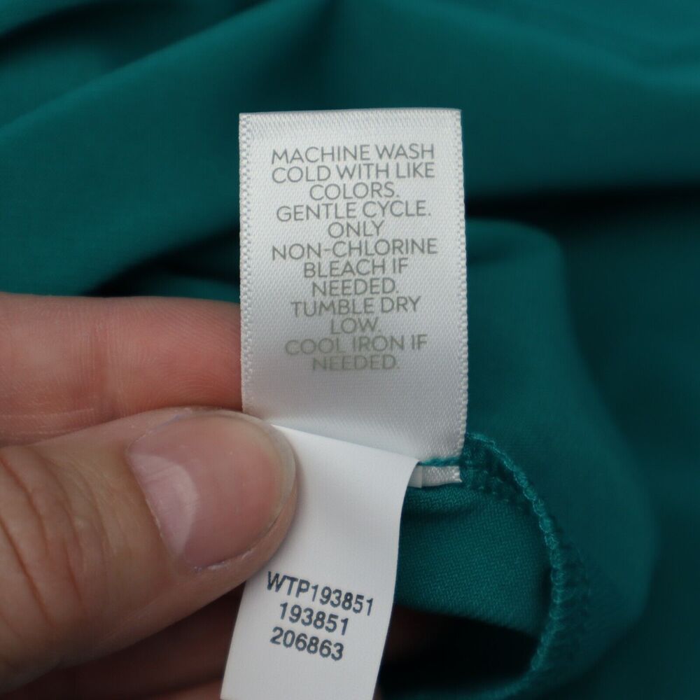 J.Jill Wearever Collection Shirt Womens XL Teal Round Neck Ruffle Sleeve Top NEW - Picture 7 of 16